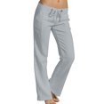 thumbnail image 1 of Innerwin Women's Lounge Straight Leg Pants, Light Grey, 3XL, 1 of 2
