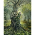 thumbnail image 3 of Great Art Now Dryad And The Tree Spirit by Josephine Wall Canvas Wall Art 16W x 20H, Fantasy Art, 3 of 3