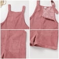 thumbnail image 6 of IBTOM CASTLE Mommy and Me Outfits Solid Color Family Matching Overall Shorts Jumpsuit Romper Summer Clothes for Mother and Daughter 3-4 Years Pink Corduroy, 6 of 8