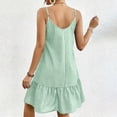 thumbnail image 4 of BRGZLK Stripe Dress for Womens Summer V-Neck Sleeveless Bohemian Beach Halter Dress Green XXL, 4 of 6