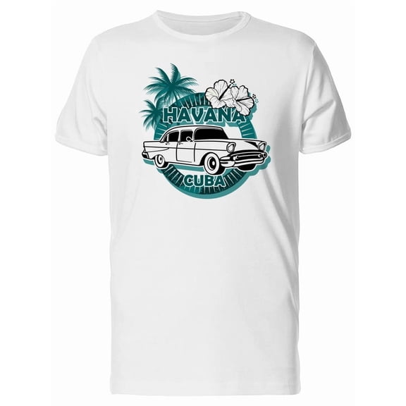 Exotic Havana Cuba Classic Car T-Shirt Men -Image by Shutterstock, Male Medium