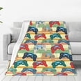 thumbnail image 1 of Balery Retro With Joysticks Manta de Felpa Suave y Acogedora – Cobija de Franela Aterciopelada para Cama, Lavable y Cálida para Sofá, Mascotas, Transpirable-80"x60", 1 of 7