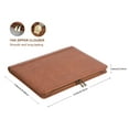 thumbnail image 4 of AZXCG Lightweight Slim Padfolio Folder for Women, Interview Resume Legal Document Organizer & Business Card Holder, with A4 Letter-Sized Notepad, Brown Leather Padfolio, 4 of 6