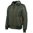 thumbnail image 2 of Rock Revolution Men's Quilted Faux Fur Lined Collar Pilot Jacket, 2 of 5