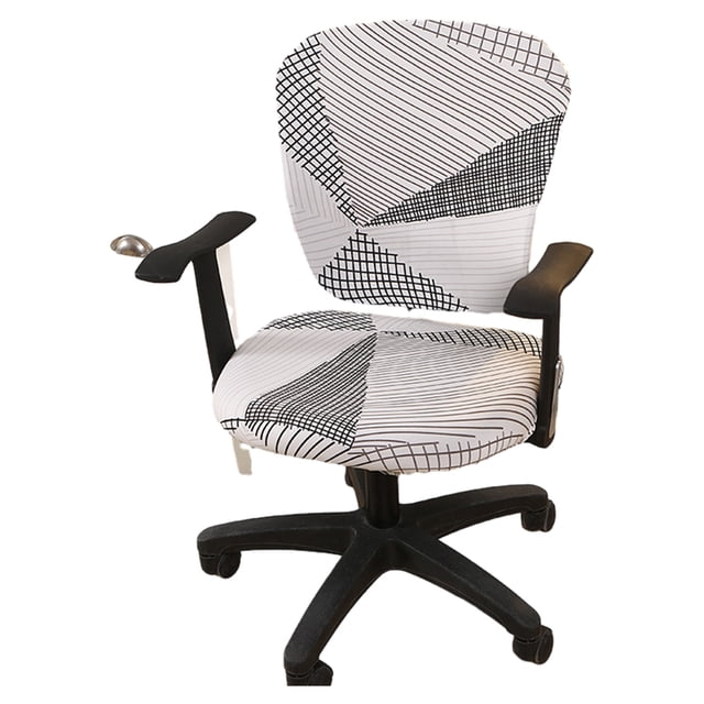 Housse Extensible pour Chaise d'Ordinateur Transform, Housse de Chaise de Bureau Extensible à Haute Élasticité, Housse de Chaise d'Ordinateur en Polyester de Bureau, Moka