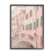 Stupell Industries City Canal Bridge Photography Town & City Photography Black Framed Art Print Wall Art