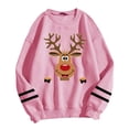 thumbnail image 1 of WEAIXIMIUNG Ensemble de Sweat à Capuche Zippé pour Femmes Imprimé de Cerf de Noël Décontracté Col Rond Manches Longues, 1 of 2