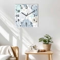 thumbnail image 3 of Blue Coral Coastal Wooden Wall Clock Silent Non Ticking, Summer Beach Shell Conch Ocean Square Wall Clocks Battery Operated, Decor Clock for Home Office, Living Room, Kitchen, 12 Inch, 3 of 9