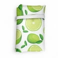 thumbnail image 4 of Lemon Reusable Portable Bag, Monochrome Style Scene of Sliced and Whole Limes Juicy Sour Organic Food Theme, Fabric Market Bag Sturdy Easy to Clean Foldable Slim Design, Green and White, by Ambesonne, 4 of 4