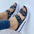 thumbnail image 2 of EU36 = MX3 = MX23 = Foot length 23 cmNegroSandalias Con Plataforma Y Lazo Con Estampado De Palabras esquí esquí Gafas de esquí, 2 of 3