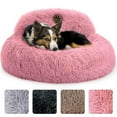 thumbnail image 1 of Cama para perro PET JETT mediana de 76 cm, redonda, antiansiedad, rosa, 1 of 8