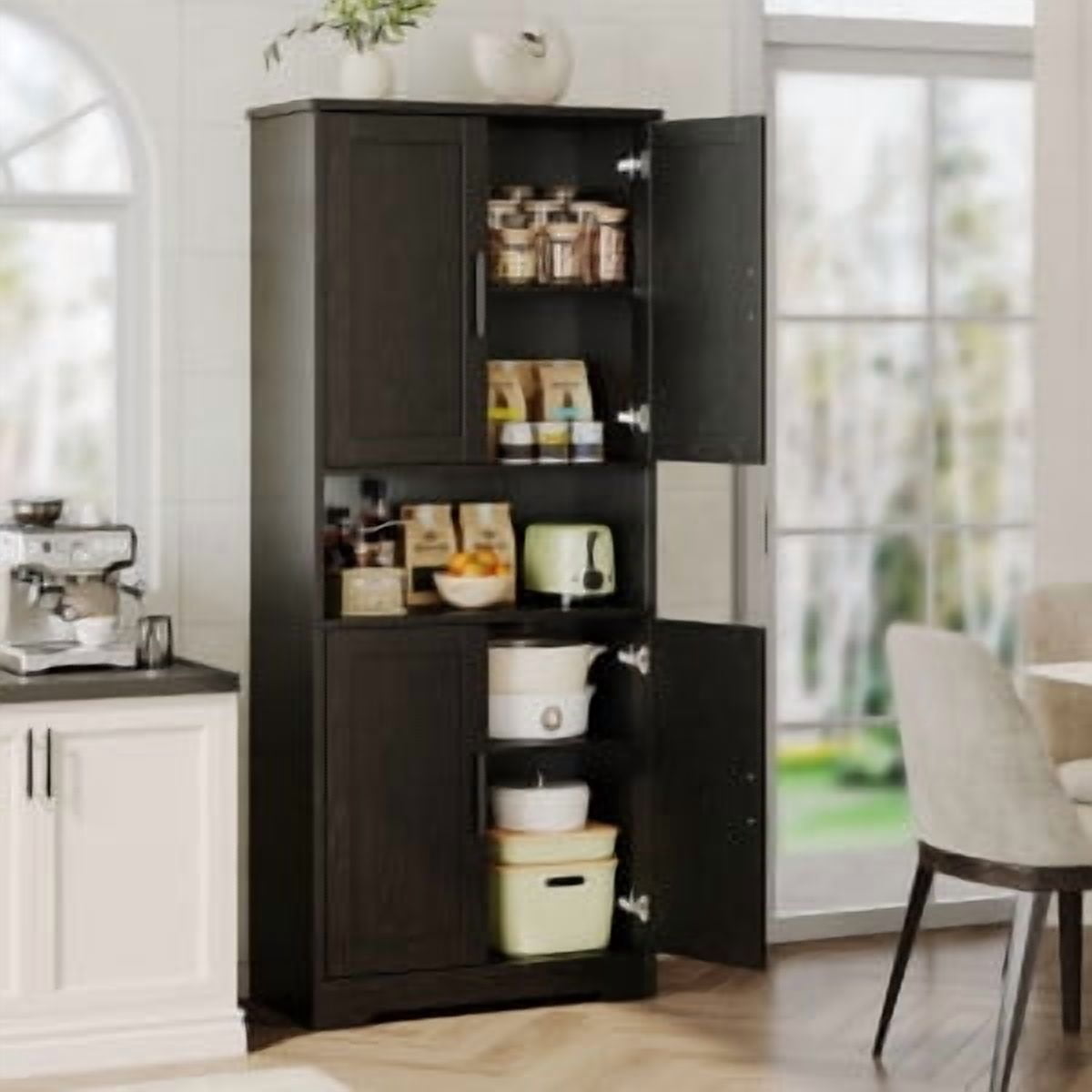 Pantry Cabinet,70" Tall Kitchen Pantry Cabinet with Doors and Adjustable Shelves, Freestanding Cupboard, Tall Storage Cabinet for Bathroom, Dining Room, Living Room