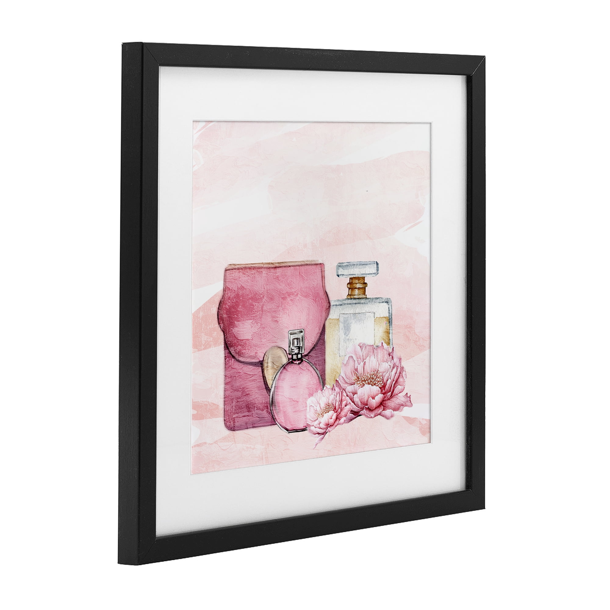 Stupell Industries Blush Glam Time Collection Black Framed Print Under Glass, design by Kim Allen