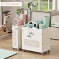 thumbnail image 4 of Rolling Laundry Hamper With Lid, Plastic Collapsible Laundry Baskets With Wheels And Lid, Large Capacity Clothes Hampers, Laundry Bag Laundry Cart For Laundry Room, 4 of 9