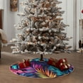 thumbnail image 4 of Balery Colorful Tropical Leaves Printed Christmas Tree Skirt , Merry Christmas Party Christmas Tree Decoration,Adjustable Tree Skirt-36", 4 of 6