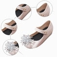 thumbnail image 4 of KPOPLK Toddler Little Girl Dress Shoes Mary Jane Flats Party Toddler Shoes Girls Cute Fashion Bow Hollow Out Non-slip Small Leather Princess Shoes Size 8,White, 4 of 4