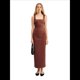 thumbnail image 1 of Vestido Informal Liso Sin Mangas con Tirantes Finos para Mujer Marrón L, 1 of 10