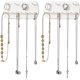 thumbnail image 1 of Necklace Hanger Wall Mount, Adhesive Jewelry Storage Hanging with 12 Hooks, Jewelry Hooks for Necklaces, Rings, Bracelets Keys - White (Pack of 2), 1 of 5