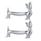thumbnail image 1 of Chopsticks Rest Holder Alloy Chopsticks Holders Dining Table Tableware Storage Silver Cat Shape 2Pack, 1 of 4