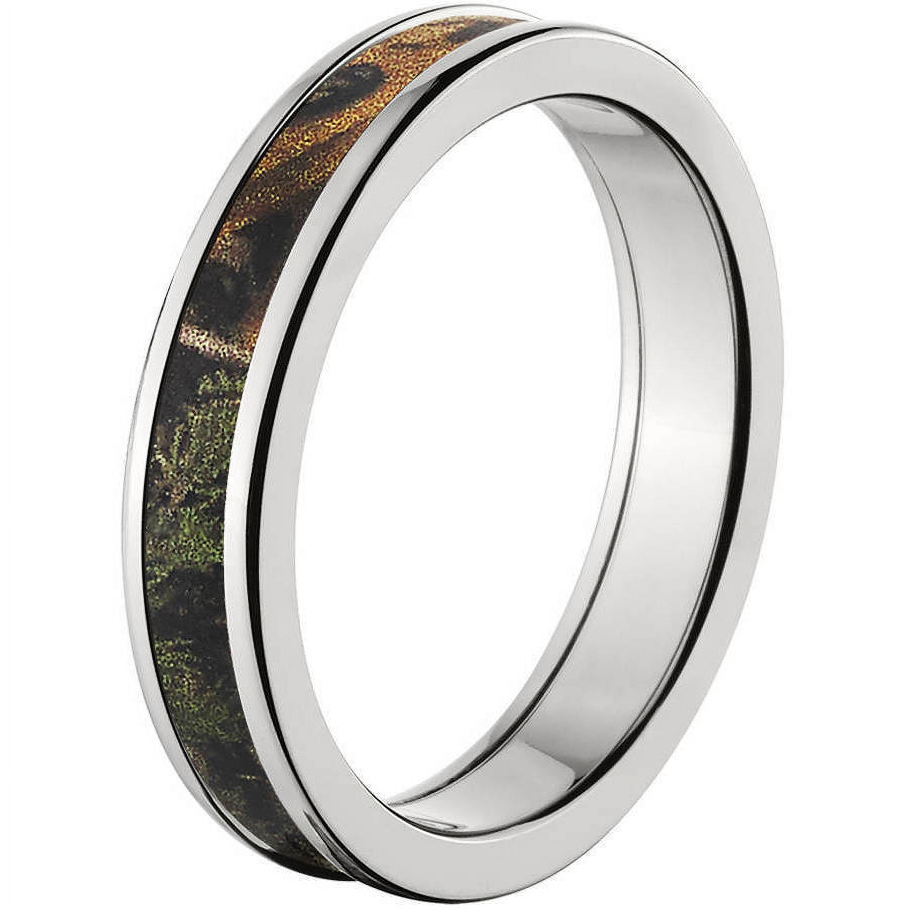 4mm Half-Round Titanium Ring with a RealTree Extra Camo Inlay