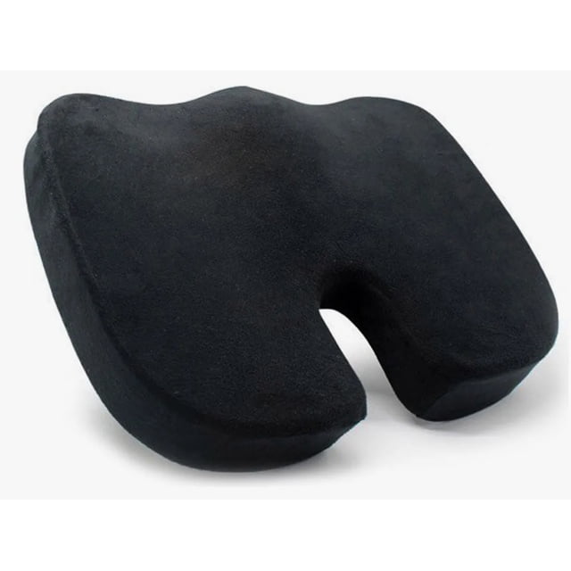 Cojín De Espuma Viscoelástica Para Coxis Para Auto Y Silla Modelo Negro