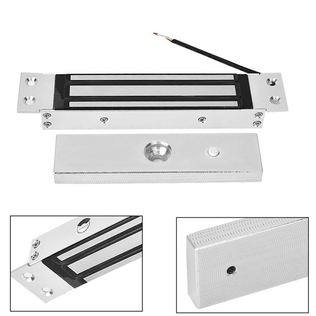 Electric Magnetic Lock, 12V 180kg Electromagnetic Door Lock Magnetic Locks For Cabinets with Accessories For Door Access Control System