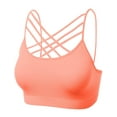 thumbnail image 2 of Women's Novelty Bras Seamless Triple Criss-Cross Front Bralette Sports Bra (No Pad), 2 of 4