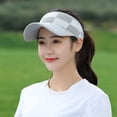 thumbnail image 3 of 2 piezas de visera deportiva para hombre y mujer, gorra de béisbol con parte superior hueca ajustable, gorra de algodón, 3 of 5