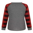 thumbnail image 3 of FNNMNNR Women Christmas Sweatshirt Plaid Cartoon Long Sleeve Round Neck Pullover, 3 of 5