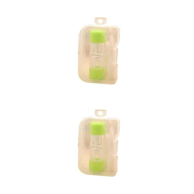 Shengyu Portable Lenses Holder Case Travel Lenses Container Storage Box Tweezer Rod Green 2Set