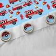 thumbnail image 4 of Castle Fairy Cartoon Fire Truck Curtains Pack of 2 (42x84 Each) for Preppy Kids Children,Firefighter Car Curtains Blackout,Blue Red Bedroom Curtains,Luxury Bedroom Decor, 4 of 6