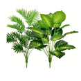 thumbnail image 1 of 2pz Plantas Hojas De Palma Y Monstera Decorativa 18 Hojas, Malubero, color verde, 1 of 5
