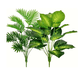thumbnail image 1 of 2pz Plantas Hojas De Palma Y Monstera Decorativa 18 Hojas, Malubero, color verde, 1 of 5