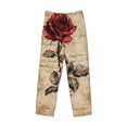 thumbnail image 2 of Fotbe Vintage Rose Botanical Art Men's Pajama Pants,Sleepwear Pants,Pj Bottoms Drawstring And Pockets-XX-Large, 2 of 7
