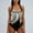 White, variant on Women's Halter One Piece Swimsuit Floral Summer Backless Sexy Print Swimwear Beachwear Siamese Bikini Set Tummy Control Bathing Suits L