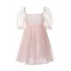 thumbnail image 1 of Sunloudy Vestido de princesa de malla para mujer, Adultos Transparente Color sólido Manga farol Cuello cuadrado Una pieza Sunloudy S, M, L, 1 of 8