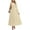 Apricot, variant on Women's Long Sleeve Maxi Dresses Fall Casual Smocked Trim Neck Swiss Dot Tiered Flowy Wedding Guest Dress