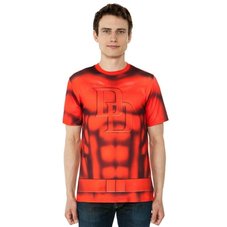 Men's Marvel Avengers Daredevil Halloween Costume T-Shirt Red