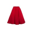 thumbnail image 2 of Red Full Circle Skirt - 50s Style Twirl Skirt - Elastic Waist - L/XL, 2 of 2