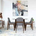thumbnail image 2 of Daenerys Modern Solid Wood Walnut Kitchen & Dining Room Table and Chairs for 4, 2 of 6