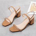 thumbnail image 3 of Vedolay Summer Shoes Wedge Women's Summer Closed Toe Ankle Strap Hollow Out Walking Single Shoes,Beige 8, 3 of 4