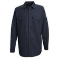thumbnail image 1 of Bulwark® Size 3X Tall Navy Cotton Long Sleeve Flame Resistant Shirt With Button Closure (2 Pack), 1 of 1