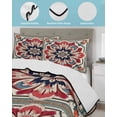 thumbnail image 4 of Quilts Twin Size, Abstract Flower, Soft Comforter Bedding Set for Bed, Geometric Boho Traditional Oriental Tribal Lightweight Quilted Bedspread with Pillow Cover(2 Pieces) for All Season, 68x86 Inch, 4 of 6