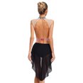 thumbnail image 2 of YiZYiF Women Glittery Rhinestone Modern Lyrical Dance Costume Flowy Tulle Skirt Ballet Leotard Dress Burgundy XXL, 2 of 7