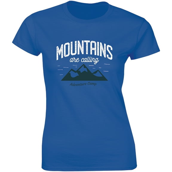 The Mountains Are Calling Adventure Hiking Camping Gift Women's T-Shirt