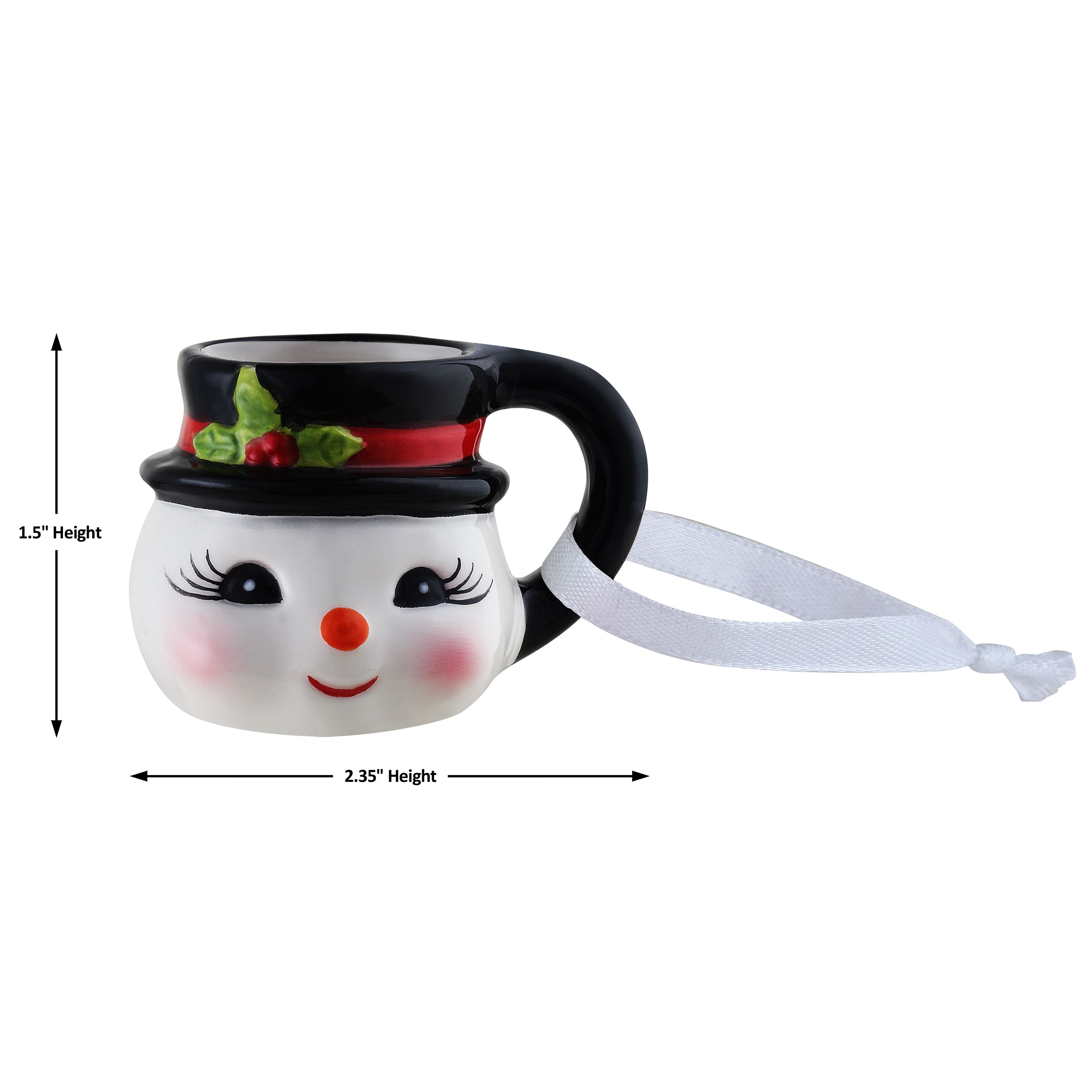 Mr. Christmas 50 Piece Miniature Holiday Mug Hanging Ornament Assortment, Multi-Color