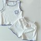 thumbnail image 2 of Odeerbi 0-8 Años Niños Niñas Conjuntos de Verano Camisetas Sin Mangas Con Ribete de Lechuga Pantalones Cortos Conjunto de Dos Piezas Pantalones Cortos Con Cintura Elástica, 2 of 4