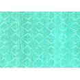 thumbnail image 1 of Ahgly Company Machine Washable Indoor Rectangle Solid Turquoise Blue Modern Area Rugs, 8' x 10', 1 of 4