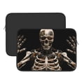 thumbnail image 2 of Pofeuu Cyber Skeleton With Tattoos Print Laptop Carrying Case,13-15-Inch Laptop and Tablet, Sleek Design, Durable and Water-Repellent Fabric, Business Casual or School-15 inch, 2 of 8