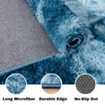 thumbnail image 2 of ZENELESS 9'x12' Tie-Dye Peacock Blue Plush Shaggy Rug, Extra Large Soft Indoor Modern Fluffy Carpet for Stylish Home Decor, 2 of 7
